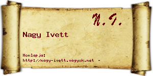Nagy Ivett névjegykártya